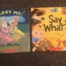 Two Scholastic Books; Carry Me and Say What? Two Scholastic Books; Carry Me and Say What?