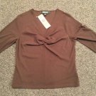 Kasper Petite Sheer Long Sleeve Shirt, Size PM, NWT