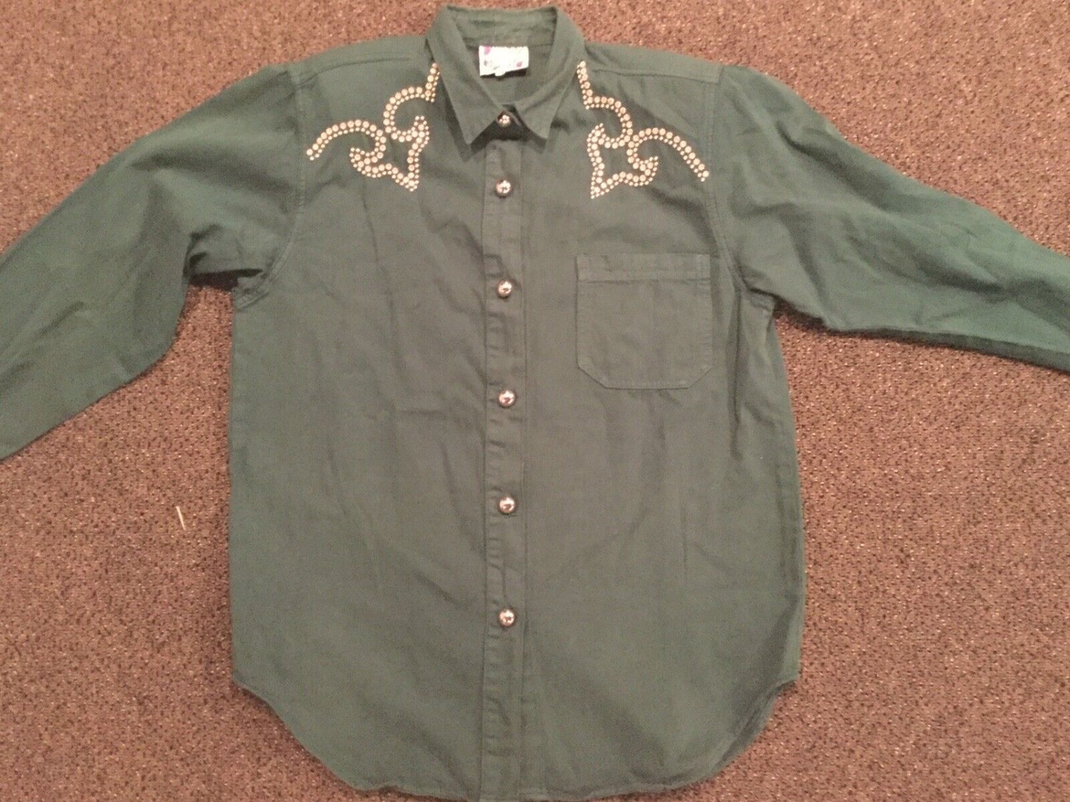 Monique Fashions Western Button Down Shirt, Size 10