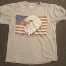 Fruit of the Loom American Flag & Eagle T-Shirt, Size L
