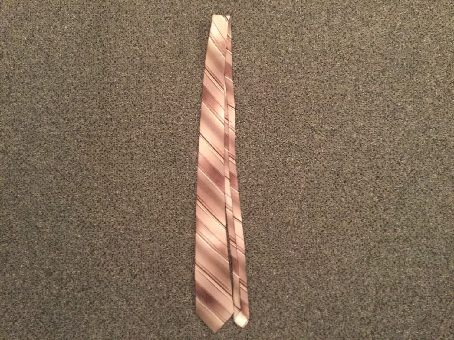 Don Loper Beverly Hills Tie, Grey With Tan Stripes
