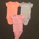 Carter’s Girl’s One Pieces, 12 Months, Set Of 3
