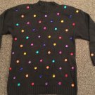 Victoria Jones Long Rhinestoned Knit Sweater, Size M
