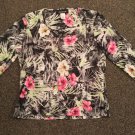 Jones New York Sheer Long Sleeve Shirt, Size M