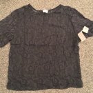 Cliche’ Short Sleeve Sheer Shirt, Size L, NWT
