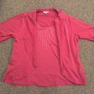 Essentials Light Sweater with Sewn in Tank Top, Size 0X