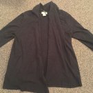 Laura Ashley Petite Long Sleeve Open Sweater, Size PL