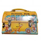 Aladdin Walt Disney School Bus Metal Dome Lunchbox With Metal Thermos