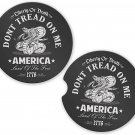 Don't Tread On Me Liberty or Death Set of 2 Coasters Car Cup Holder