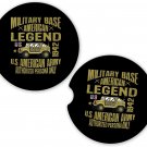 US Army Military Veteran Military Base 1942 #2 Set of 2 Coasters Car Cup Holder
