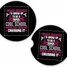 Nurse Nursing Cool Nurse School  | Set of 2 Coasters Car Cup Holder