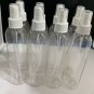 Empty 8oz Clear Plastic Spray Mist Bottle w/ White Atomizer