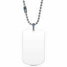 Custom Aluminum One-Side Photo Dogtag Jewelry Pendant Necklace Keychain with 30"