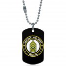 US Army First Sergeant 1SG E8 Veteran Dogtag Pendant Necklace Keychain