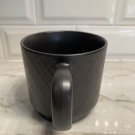 Starbucks Coffee Black Matte 2013 Embossed Diamond Print Pattern 12oz Mug NEW