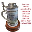 Longton Crown America The Beautiful Mountain Majesty Tankard Series Beer Steins
