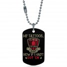 US Army Tattoos Dogtag Pendant Necklace Keychain