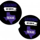 Texas Legends Of Tomorrow Never Die #3  Sandstone Car Cup Holder Coaster Set