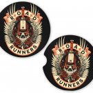 Skulls Road Runners Sandstone Car Cup Holder Coaster Set