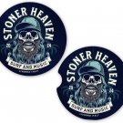 Skulls Stoner Haven Sandstone Car Cup Holder Coaster Set