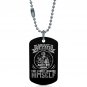 US Army Command Himself #2 Black Dogtag Pendant Necklace Keychain