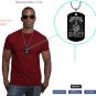 US Army Command Himself #2 Black Dogtag Pendant Necklace Keychain