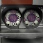 Purple Roses Sugar Skulls Monogram | Set of 2 Coasters Car Gift Cup Holders