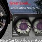 Purple Roses Sugar Skulls Monogram | Set of 2 Coasters Car Gift Cup Holders