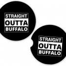 Straight Outta Buffalo USA State City Sandstone Car Cup Holder Coaster Set