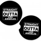 Straight Outta Los Angeles USA State City Sandstone Car Cup Holder Coaster Set