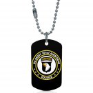 US Army 101st Airborne Soldier Dogtag Pendant Necklace Keychain
