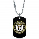 US Army Afghanistan Airborne Combat Veteran Dogtag Pendant Necklace Keychain