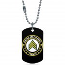 US Army Sergeant SGT E5 Soldier Dogtag Pendant Necklace Keychain