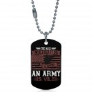 US Army Mass Army Dogtag Pendant Necklace Keychain