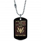 US Army Who Plans Wins Dogtag Pendant Necklace Keychain