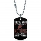 US Army Fall For Anything Dogtag Pendant Necklace Keychain