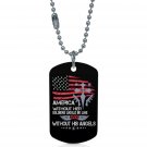 US Army America God Angels Dogtag Pendant Necklace Keychain