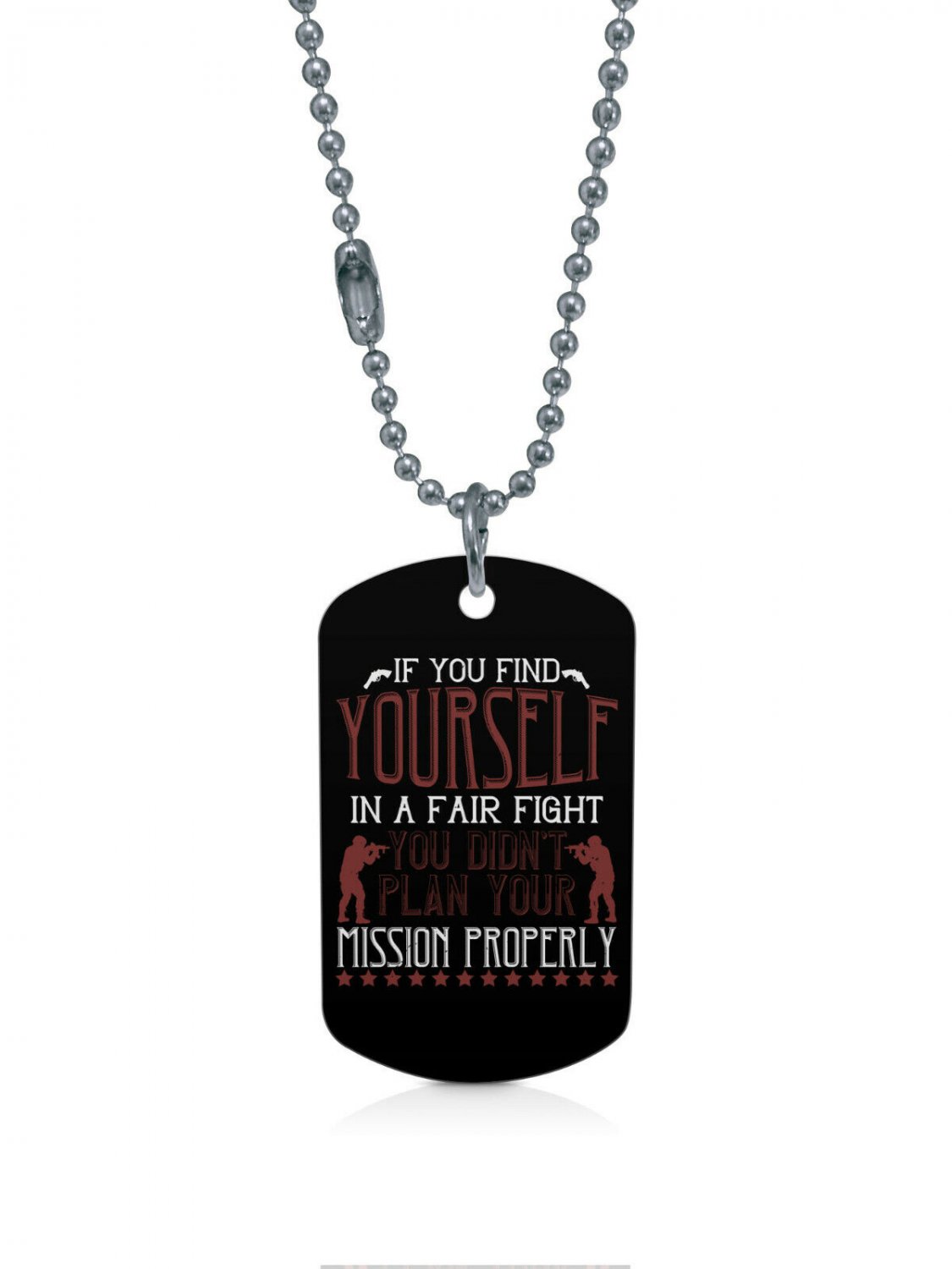 US Army Play Your Mission Dogtag Pendant Necklace Keychain