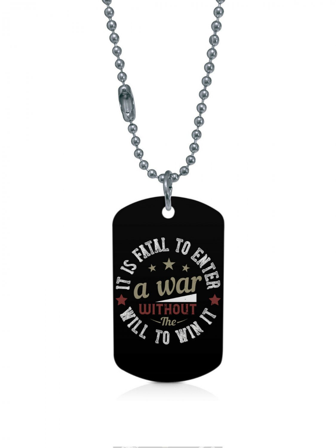 US Army Will To Win #2 Dogtag Pendant Necklace Keychain