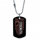 US Army Military Strength #1 Dogtag Pendant Necklace Keychain