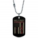 US Army Military Strength #2 Dogtag Pendant Necklace Keychain