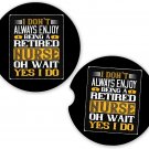 Nurse Nursing Retired Nurse | Set of 2 Matching Coasters Car Cup Holders