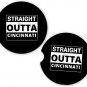 Straight Outta Cincinnati USA State City Sandstone Car Cup Holder Coaster Set