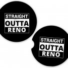 Straight Outta Reno USA State City Sandstone Car Cup Holder Coaster Set