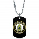 US Army Master Sergeant MSG E8 Soldier Dogtag Pendant Necklace Keychain
