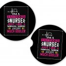 Nurse Nursing Tattooed Nurse #2 | Set of 2 Matching Coasters Car Cup Holders