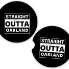 Straight Outta Oakland USA State City Sandstone Car Cup Holder Coaster Set