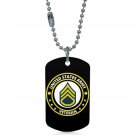 US Army Staff Sergeant SSG E6 Veteran Dogtag Pendant Necklace Keychain
