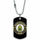 US Army Sergeant First Class SFC E7 Soldier Dogtag Pendant Necklace Keychain