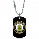 US Army Sergeant Major SGM E9 Veteran Dogtag Pendant Necklace Keychain
